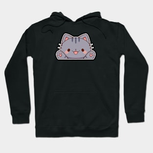 Pawzup! Grey Tabby Cat | Kawaii Hoodie